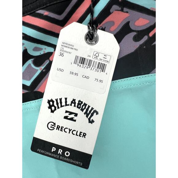 NWT BIllabong Momentum Pro performance board shorts size 36 - Picture 4 of 4